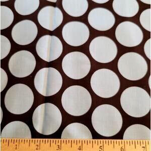 Brother Sister Design Studio Fabric 1 Yard x 43" Brown Blue Dot Cotton Quilting